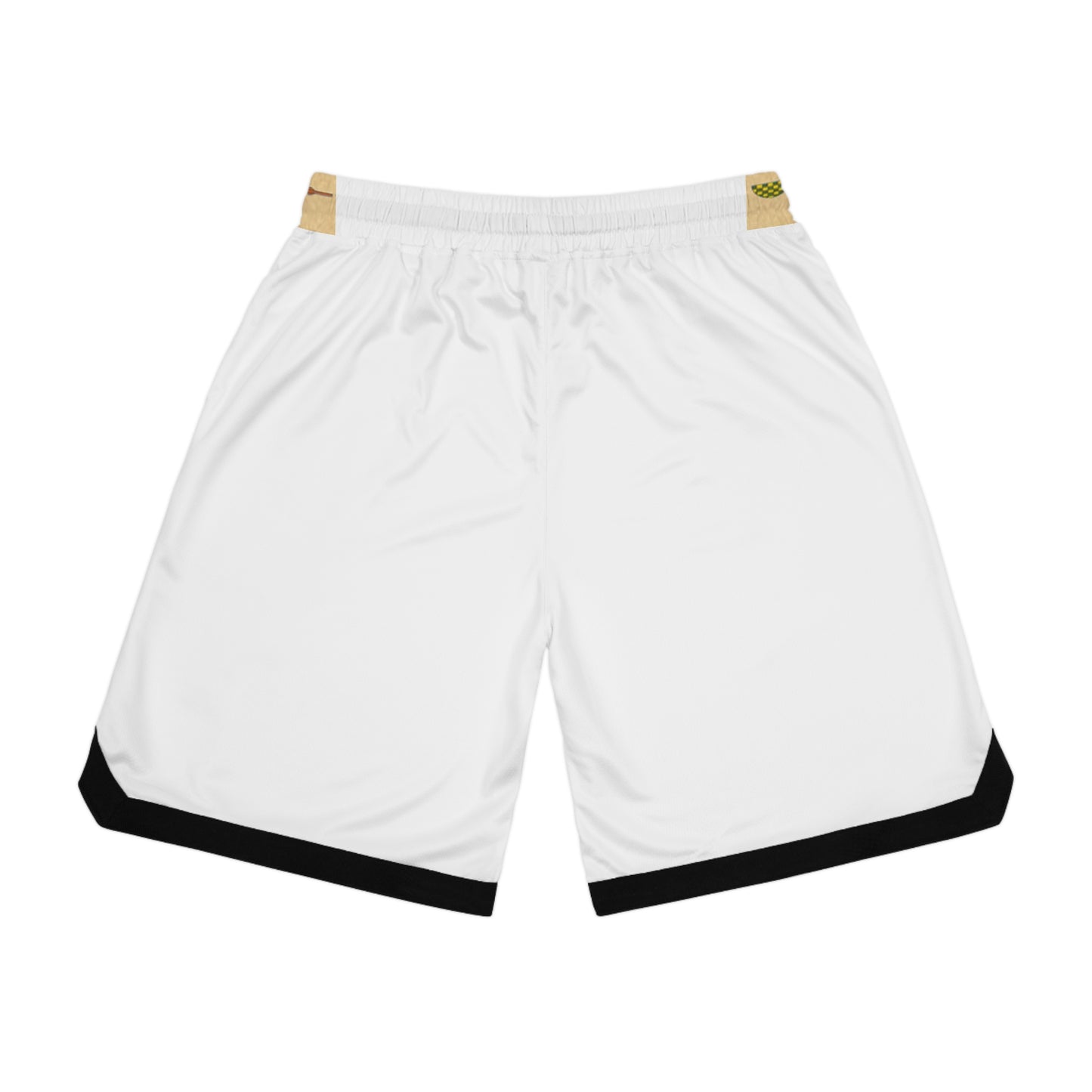White Basketball Rib Shorts