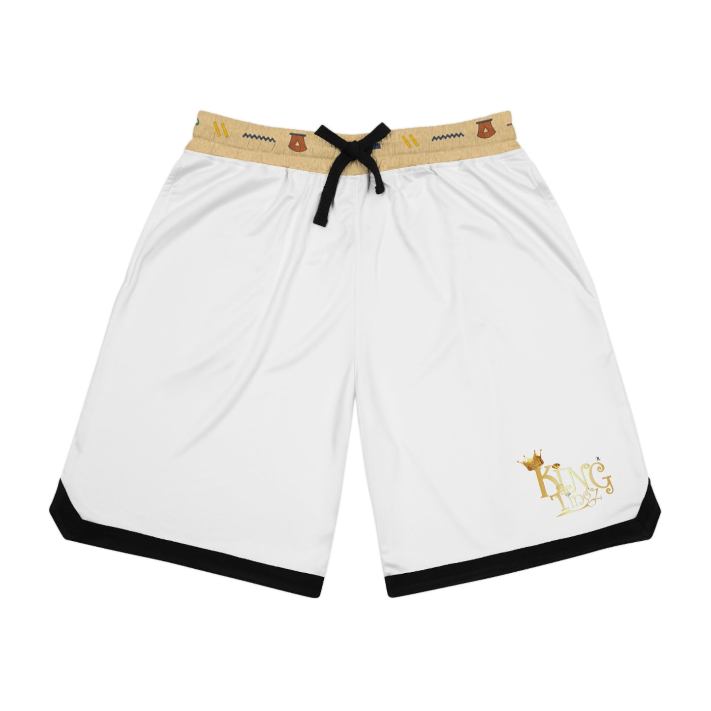 White Basketball Rib Shorts